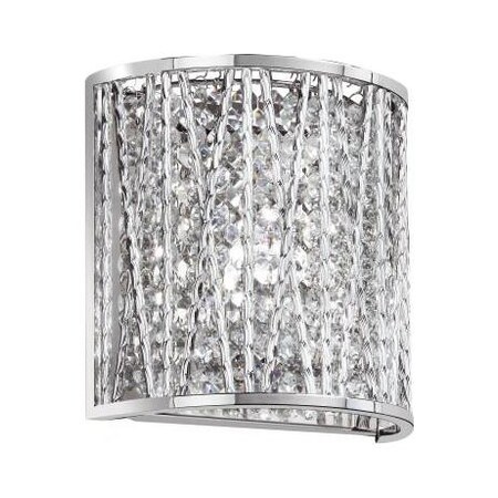 Trans Globe Two Light Polished Chrome Bathroom Sconce MDN-1151